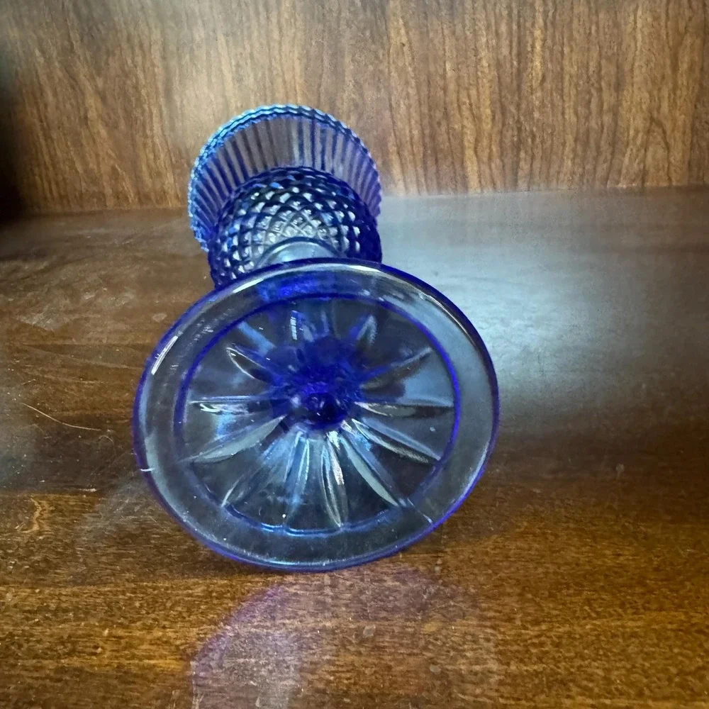Vintage Avon Fostoria Cobalt‎ Blue George Washington Goblet